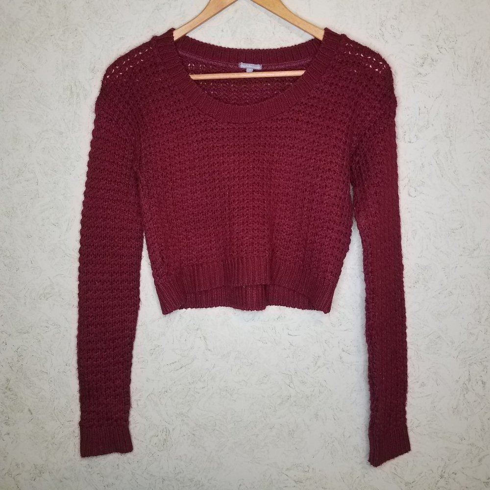 Charlotte Russe Red Crop Sweater